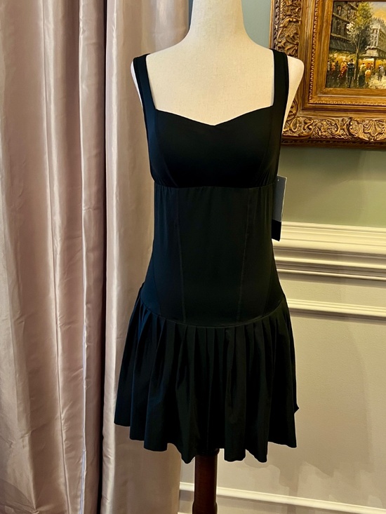 $288 NWT Michi Black Instinct Pleated Tennis Dress Size MEDIUM - Picture 3 of 6